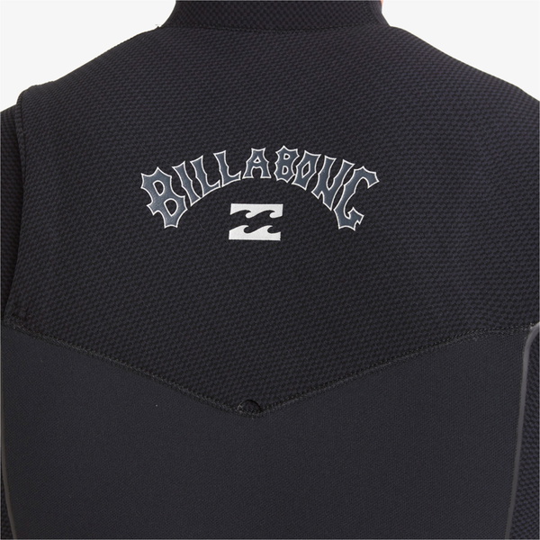 2024 Billabong Hommes Furnace Comp 4/3mm Chest Zip Combinaison Néoprène ABYW100179 - Black